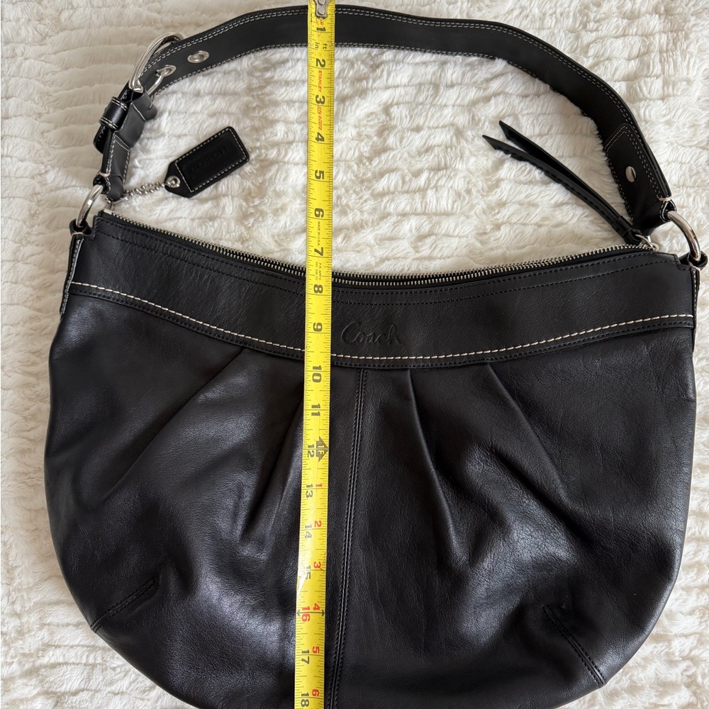 Coach Black Leather Hobo Bag
